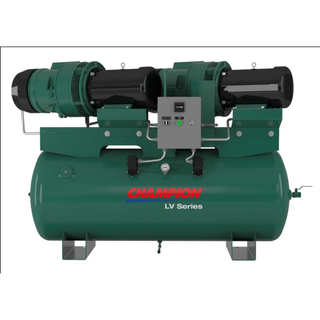 Champion LV04PDRHS-12 5 HP 120 Gallon, Duplex, Horizontal Tank