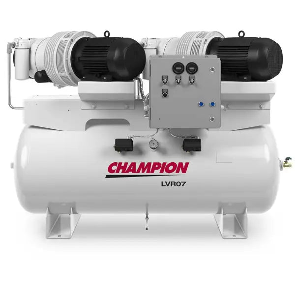 Champion Air Compressor LVR07PDRHS-12 10 HP 120 Gallon Duplex Horizontal