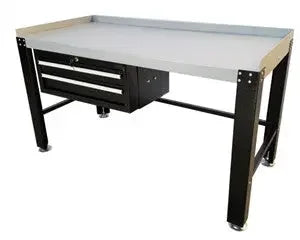 iDeal PWB-TC-1600-BLK Premium Work Bench & Tool Cabinet w/1,600 lbs. - Black - Mechanic Super Store