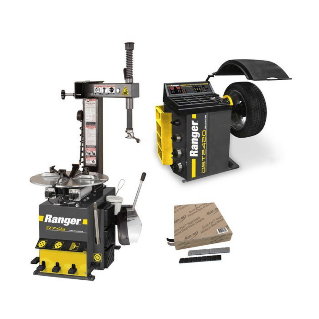 Ranger R745 Tire Changer - DST2420 Wheel Balancer - Tape Wheel Weights Package