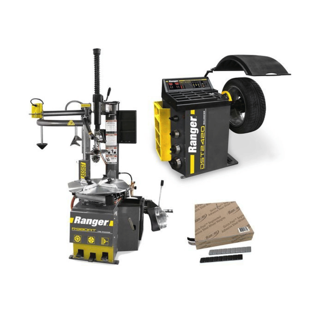 Ranger R980AT-L Tire Changer - DST2420 Wheel Balancer - Tape Wheel Weights Package