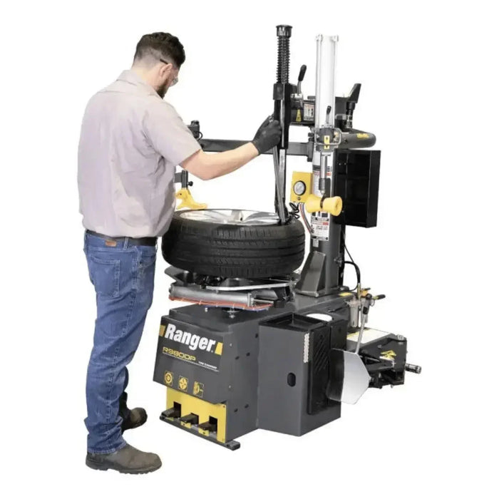 Ranger R980DP-L Tire Changer Swing Arm Dual-Tower Assist shown on a white background - Mechanic Super Store