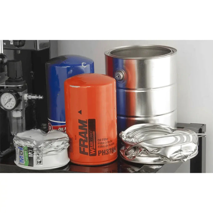 Ranger RP-30FCH 15-Ton Capacity Electric/Hydraulic Oil Filter Crusher with Stand - Mechanic Super Store