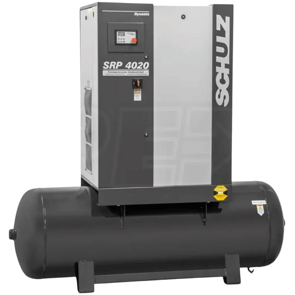 Schulz SRP 4020E 460V 3PH 20HP 120gal horizontal single-stage electric air compressor