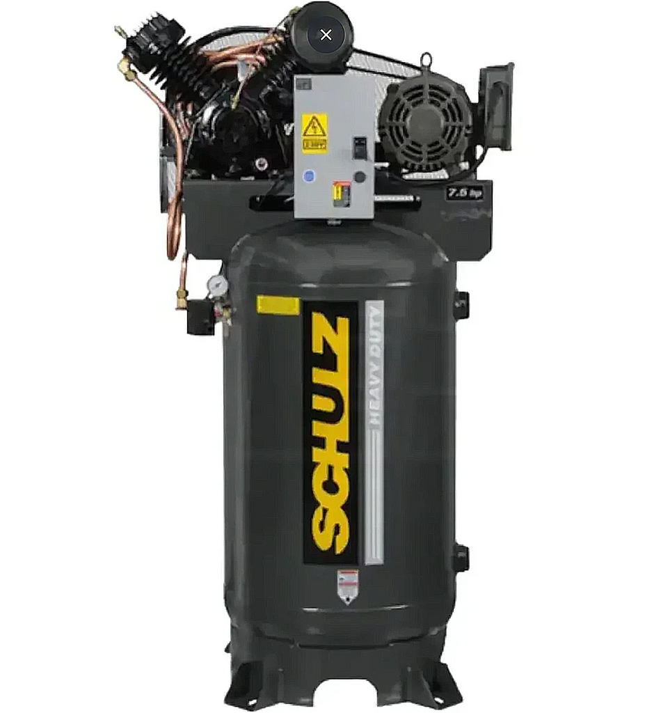 Schulz V-Series 7580VV30X-3 8HP 80gal vertical two-stage electric air compressor