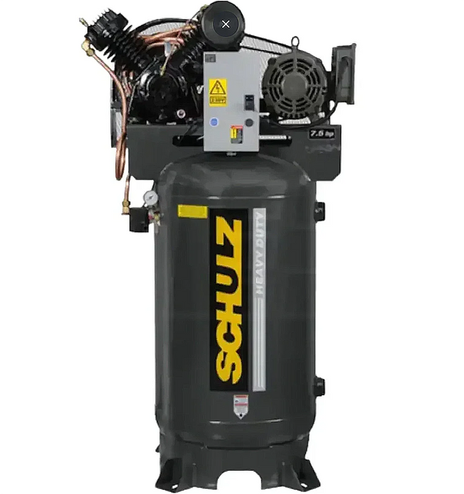 Schulz V-Series 7580VV30X-3 8HP 80gal vertical two-stage electric air compressor