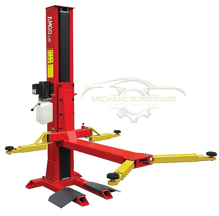 Amgo SL-7 7,000 lb Single Post Lift - Mechanic Super Store