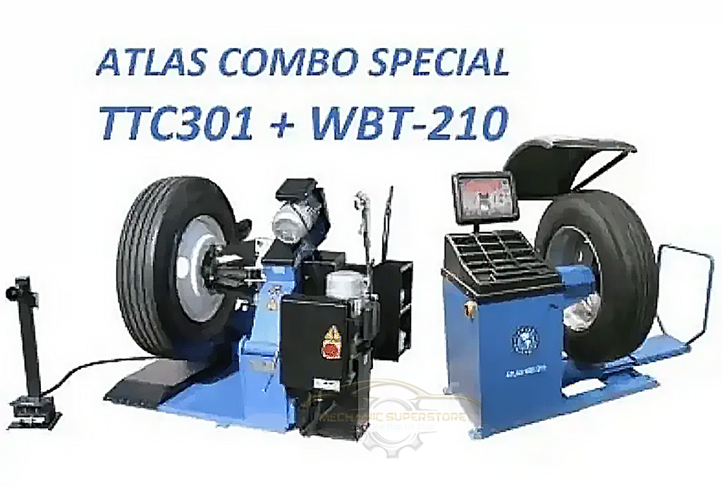 Atlas TTC301 Tire Changer + WBT-210 Wheel Balancer Combo Package