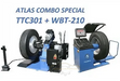 Atlas TTC301 Tire Changer + WBT-210 Wheel Balancer Combo Package - Mechanic Super Store