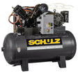 Schulz 7580HV30X-1 8HP 80gal horizontal two-stage electric air compressor