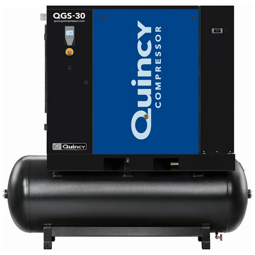 Quincy 4152026545 30HP 132gal horizontal single-stage electric air compressor