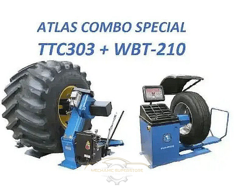 Atlas TTC303 Tire Changer + WBT-210 Balancer Combo Package