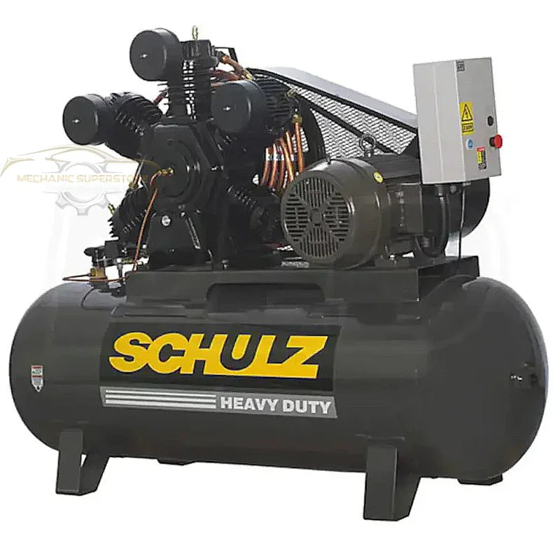 Schulz 20120HWV80X-3 460V 3-PH 20HP 120gal horizontal two-stage electric air compressor
