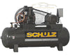 Schulz L-Series 10120HL40X-3 10HP 120gal horizontal two-stage electric air compressor