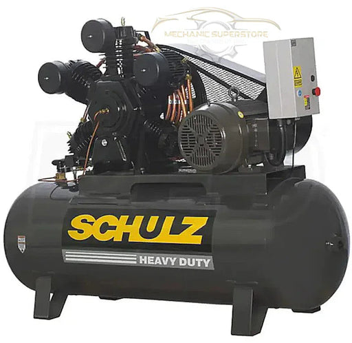 Schulz 20120HWV80X-3 230V 3-PH 20HP 120gal horizontal two-stage electric air compressor