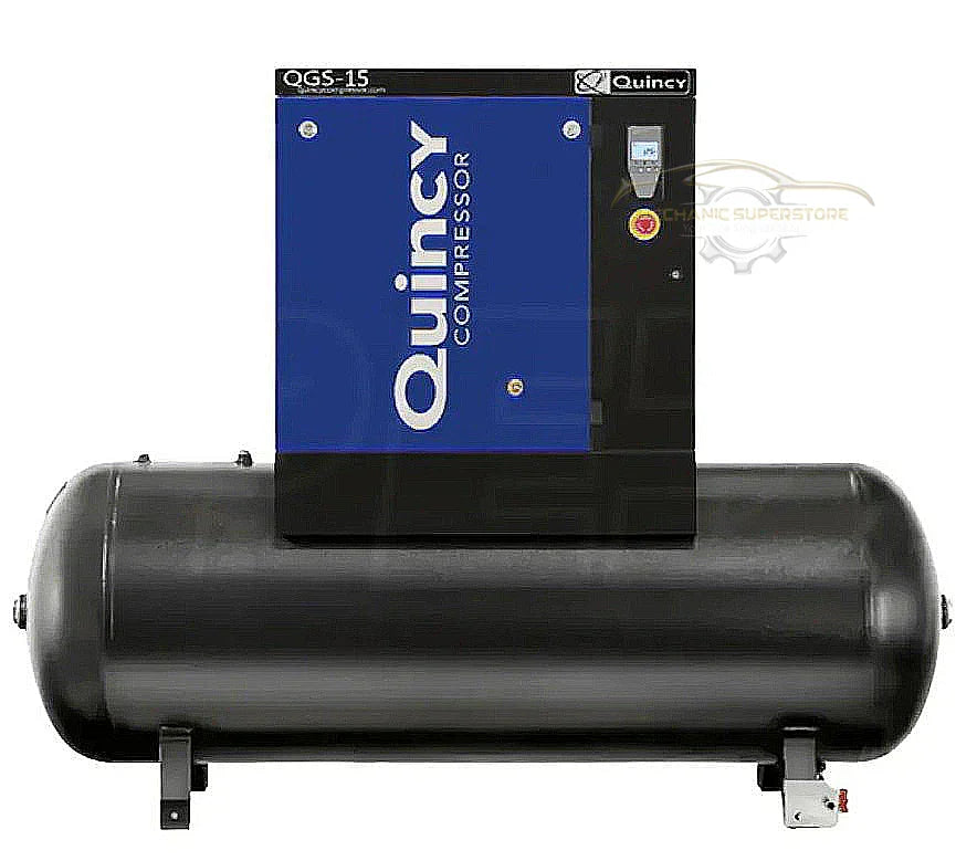 Quincy 4152021976 15HP 120gal horizontal single-stage electric air compressor
