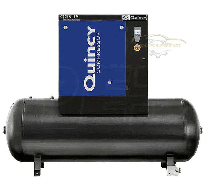 Quincy 4152021976 15HP 120gal horizontal single-stage electric air compressor