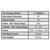 Tuxedo TC-400M-B Power Sport Tire Changer