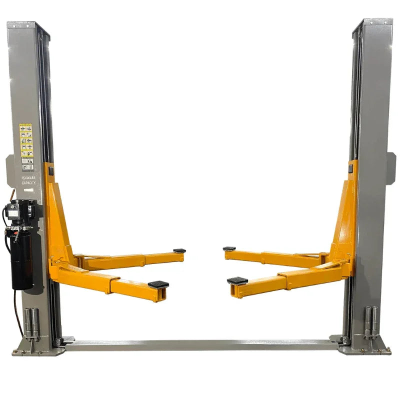 Triumph NT-15 15,000 lb. 2 Post Lift - Mechanic Super Store Triumph Car Lifts | Shop Vehicle Lifts at Affordable Prices shown on white background