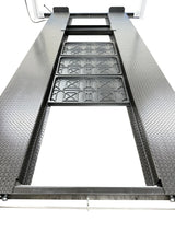 Triumph USA8000XLT 8,000 lb Service & Storage 4 Post Car Lift  to view showing the oil drip tray position- Mechanic Super Store car lift