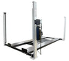 3/4 view showing the motor of the Triumph USA8000XLT 8,000 lb Service & Storage 4 Post Car Lift - Mechanic Super Store car lift 