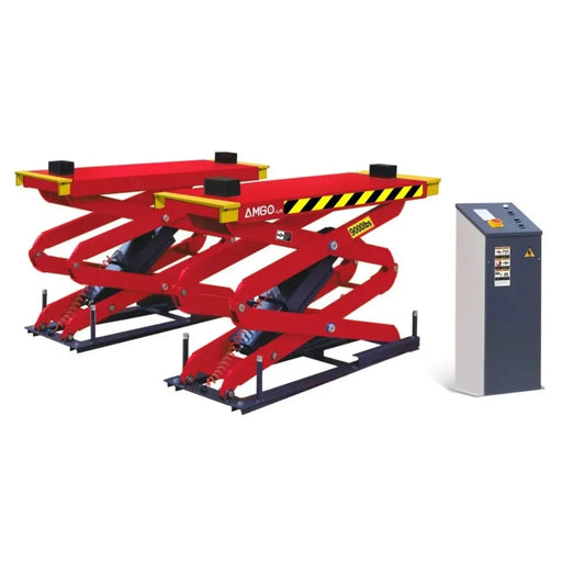 Amgo XL-9F 9,000 lb Flush Mount Scissor Lift - Mechanic Super Store