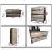Amgo XL-9F 9,000 lb Flush Mount Scissor Lift show in shipping package and their dimensions