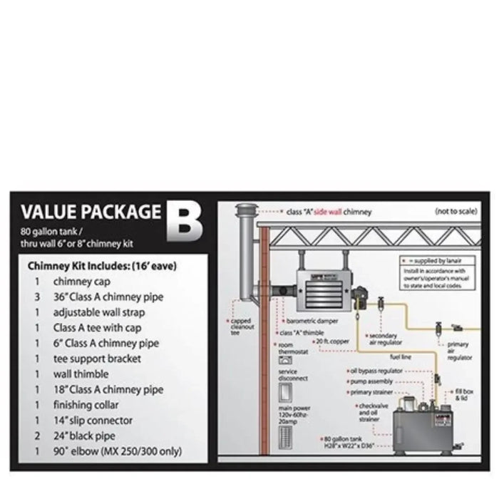 LANAIR XT250 Waste Oil Heater Value Package 2 - Mechanic Super Store