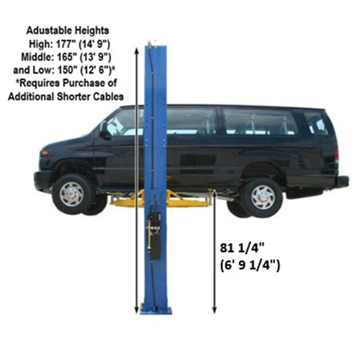 Atlas PV12PX Heavy Duty 2-Post Lift w/ 3-Stage Arms 12,000 lb. Capacity