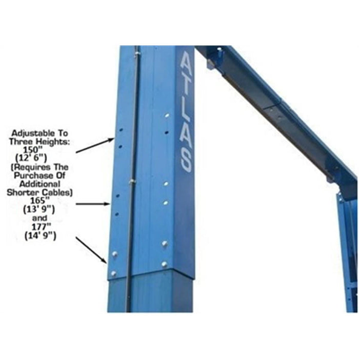 Atlas PV12PX Heavy Duty 2-Post Lift w/ 3-Stage Arms 12,000 lb. Capacity