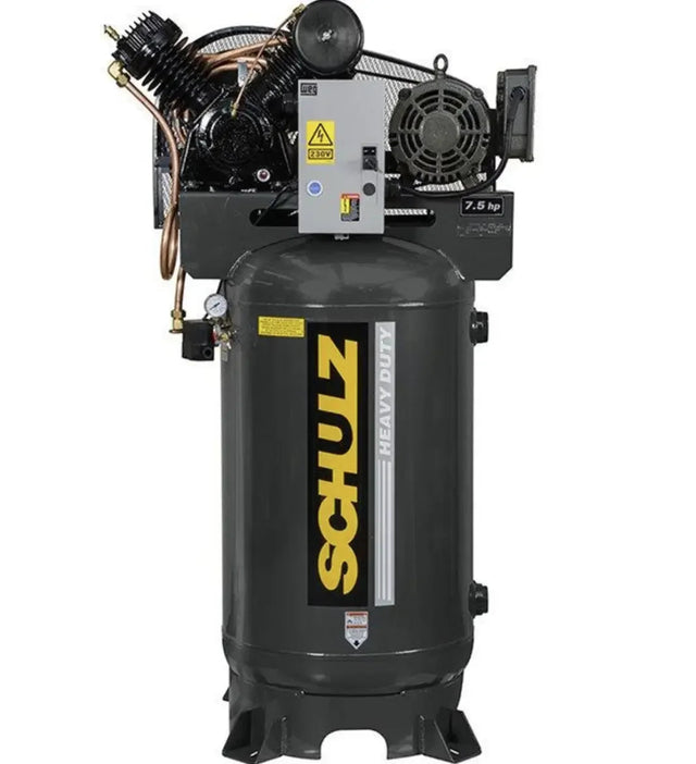 Schulz 7580VV30X-1 8HP 80gal vertical two-stage electric air compressor